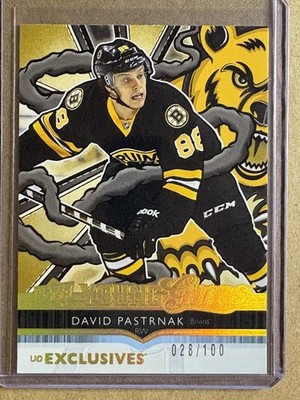 2024-25 Upper Deck David Pastrnak Young Guns Renewed Exclusives 28/100 #495 Bost