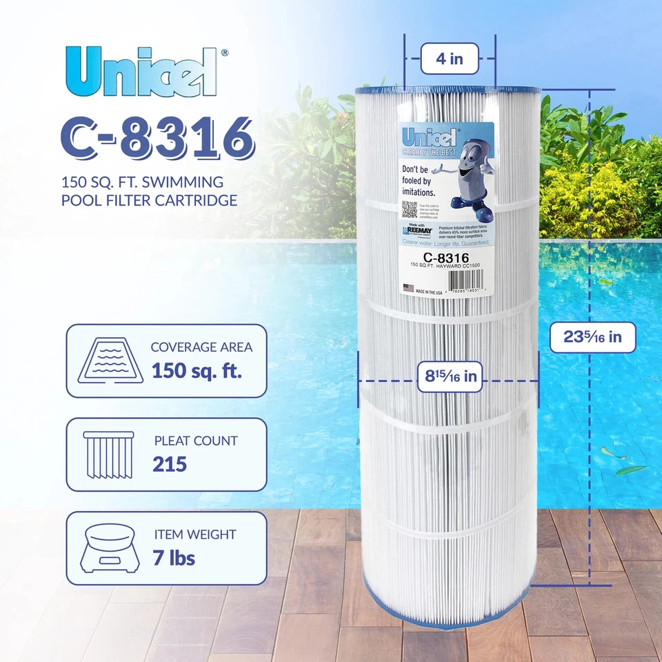 Unicel C-8316 Replacement Cartridge Filter 150 Sq Ft Hayward XStream (Open Box) - Image 2 of 3