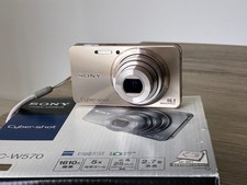 Sony Cyber-shot DSC-W570 Gold 16.1MP Camera with Accessories Used Condition