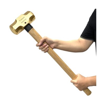 WEDO Brass Sledge Hammer with Wooden Handle, 20lb, 900mm, 35.5''