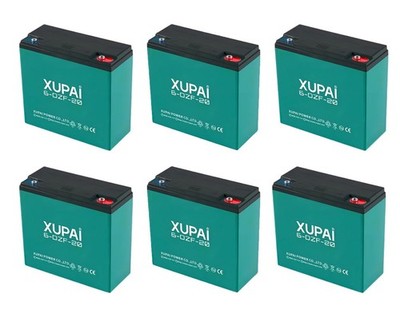 6er Pack Blei Gel Batterie A1, 72V 20Ah, AGM Blei-Gel-Akku, Wartungsfrei, Akku