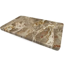 Home Basics Multi-Purpose Pastry Marble Tray Cutting Board Slab With Non-Slip...