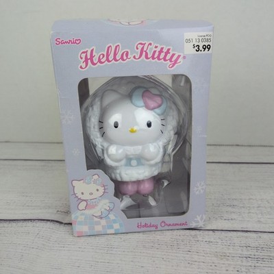 Vintage 2005 Hello Kitty Sanrio Eskimo Holiday Christmas Ornament Ice Skating