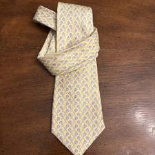 Vineyard Vines Youth Yellow Lacrosse Neck Tie Hand Made In USA 100 Import Silk