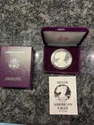(1) 1986 S 1oz US American Silver Eagle $1 Dollar Proof Bullion Coin w/Box & COA