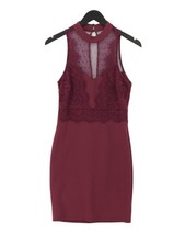 New Look Bodycon Midi Dress UK10 in Purple