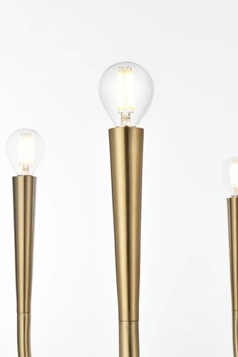 Elegant Lighting LD722D30 Layne 6 Light 30"W Taper Candle Style - Black - Picture 4 of 12