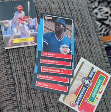 Donruss 1985 Baseball 5 Card Lot +Ozzie Smith pop out Lee Smith+ Diamond Puzzle