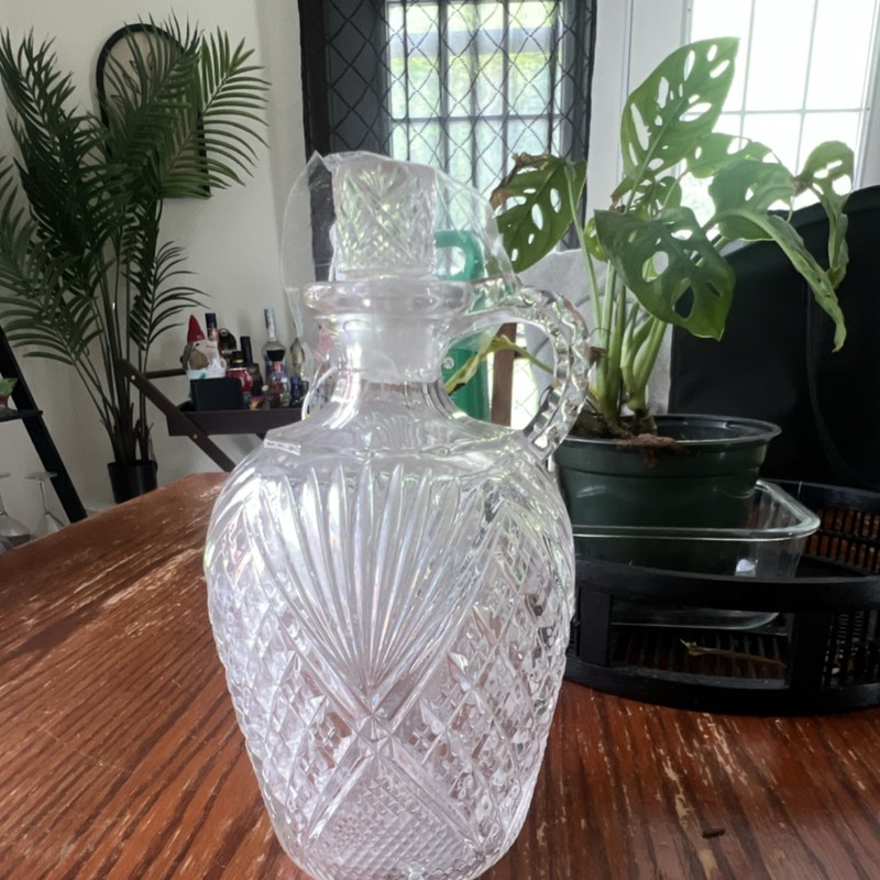 ABP (c1886-1916) 9" Clark Jug Shaped Decanter Diamonds 