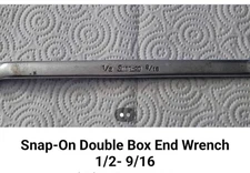 XB 1618 Snap on  1/2" x 9/16" double box end wrench,  10 degree offset