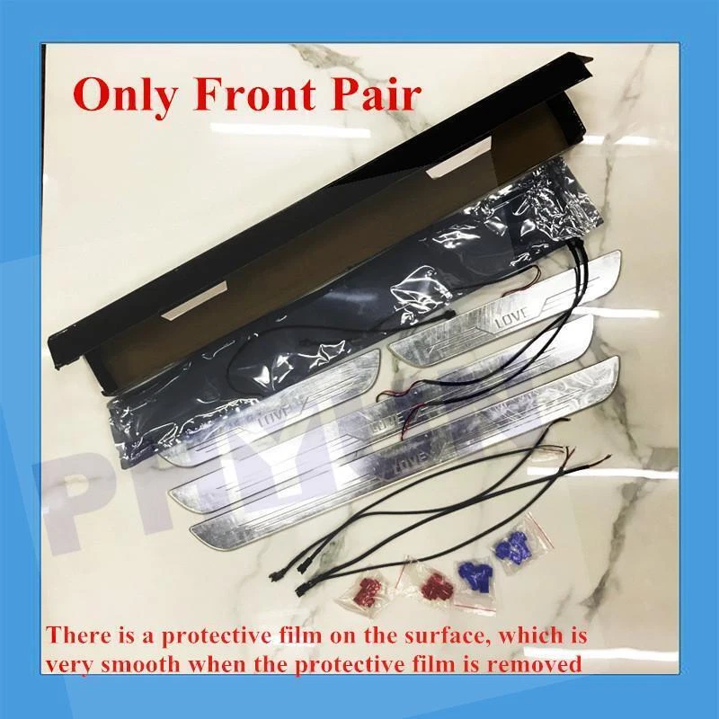 2Шт синий светодиодный передней двери порог потертости крышка индукции движущийся свет приветственная лампа - Изображение 4 из 4