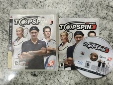 TOP SPIN 3 tennis game complete in case w/ Manual for Sony Playstation 3 PS3