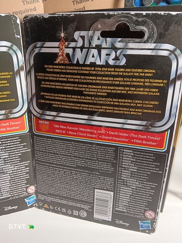 Star Wars 3.75" Action Figures Obi-Wan Kenobi RETRO COLLECTION LOT 3 MOC'S NEW - Picture 8 of 9