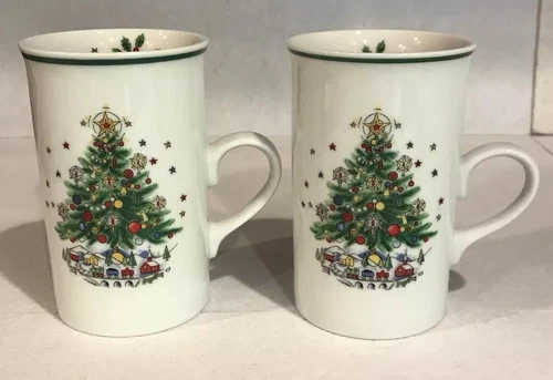 Set of 2 Salem Christmas Eve Buffet Mugs