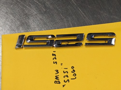 BMW 525I E60 TRUNK LUGGAGE COMPARTMENT CHROME LETTERS BADGE EMBLEM 525 LOGO 4N - Picture 4 of 12