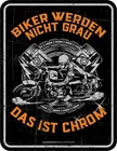 Metal Sign 17 x 22, Biker Grey, Advertising Sign FRAMELESS® Art. 3788