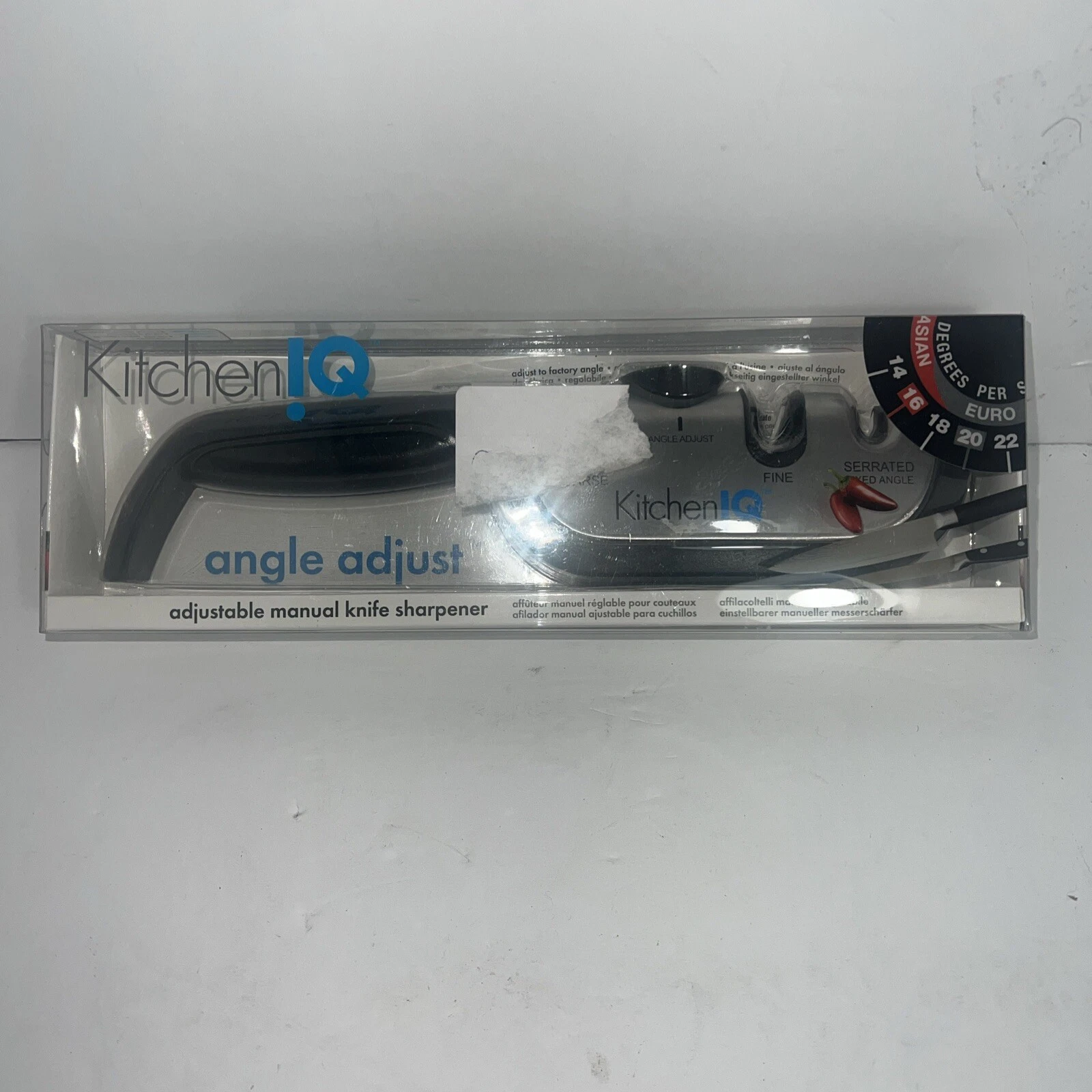 Smith's Sharpeners Gourmet Angle-Adjust Knob Knife Sharpener Coarse & Fine Grit