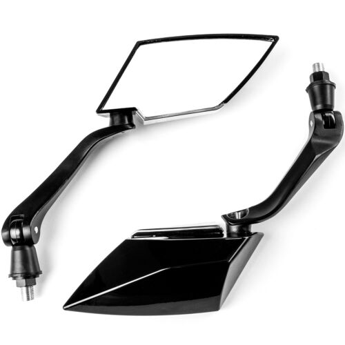 Black Motorcycle Mirrors For Kawasaki Vulcan Classic Nomad Voyager Vaquero 1700 - Picture 1 of 4