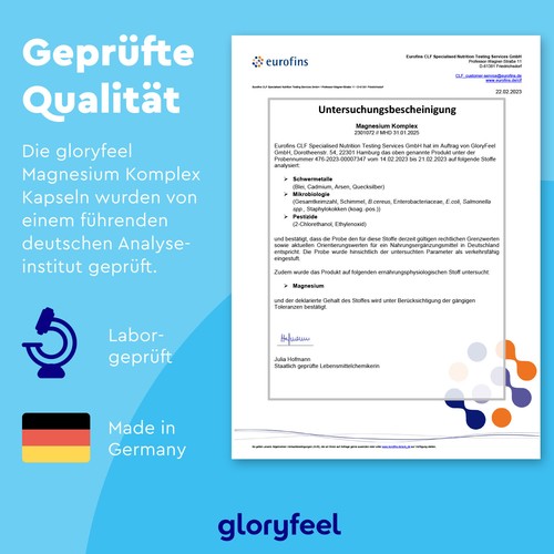 Magnesium Komplex - 5 bioaktive Magnesium Quellen mit Bisglycinat & Dicitrat - Bild 7 von 9
