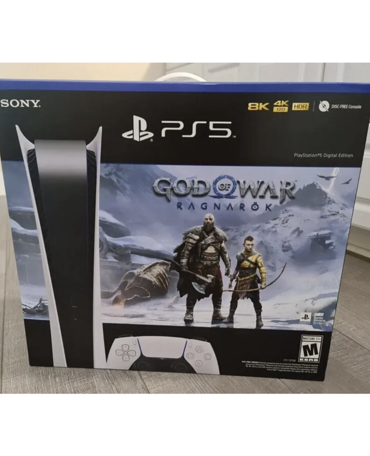 PlayStation 5 PS5 Digital Edition Console God of War Ragnarok Christmas Gift-image