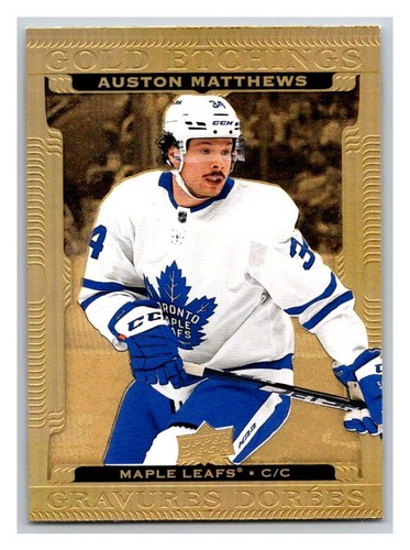 Auston Matthews #G-7 2022 Upper Deck Tim Hortons Gold Etchings card