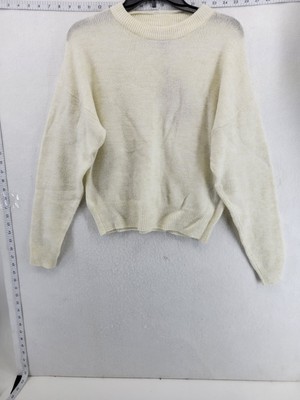 Vero Moda Women's Sweater Medium Ivory 50% Polyester 47% Acrylic