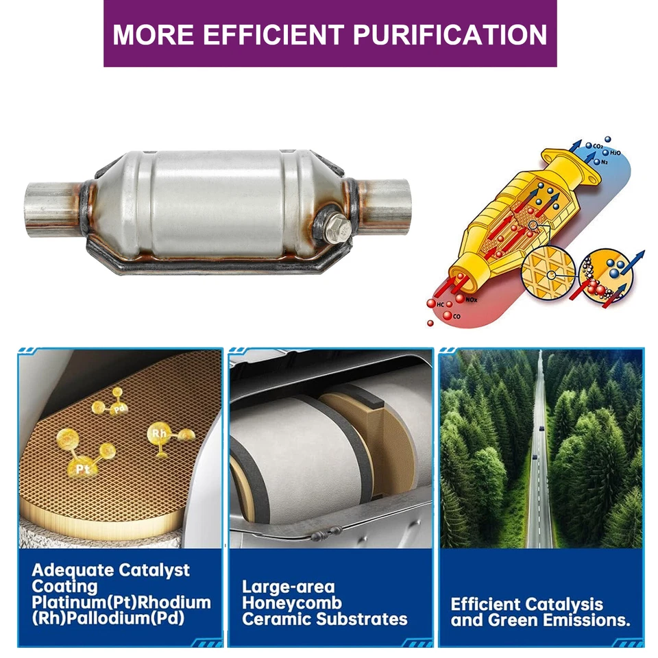 Catalytic Converter for 2" Universal Inlet/Outlet, Catalyst Convert 93241 53004 - Изображение 4 из 4