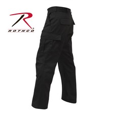 ROTHCO 7971 BDU PANTS BLACK MILITARY STYLE PANTS BUTTON FLY CARGO SIZES S - 6XL
