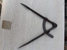 Riesige 12 Zoll lange Vintage Leder Arbeiter Kompasse