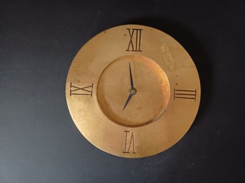 UNUSUAL GOLD WALL ROUND CLOCK CLASSIC BEAUTY - Picture 1 of 2