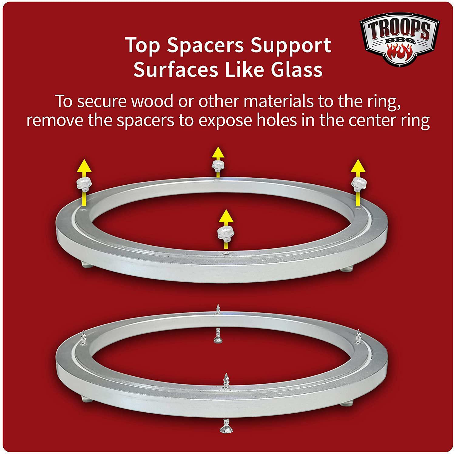 Troops BBQ Lazy Susan Turntable Ring HeavyDuty Aluminum Lazy Susan