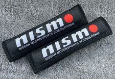 Jdm Nismo Black Racing Embroidery Comfort Shoulder Seat Belt Pad