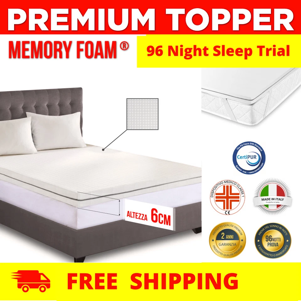 The White Stone Topper ventilated Memory Foam | Mattress Corrector 6 cm