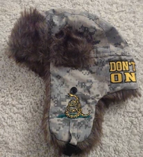 Dakota Dan Adult Trapper Hat Cap Camo Ear Flap Winter Insulated Don't Tread On