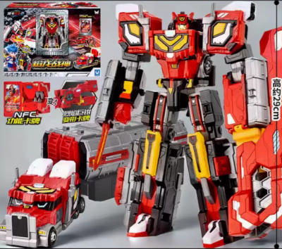 Metal Cardbot S RED BLITZ Redblitz Transform Vehicle Robot Figure