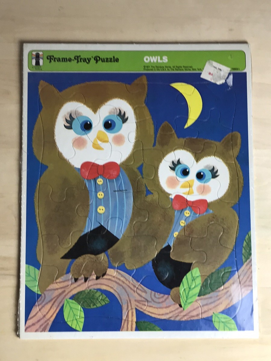 Vintage NOS OWLS Frame Tray Puzzle Unused 1971 Children's | eBay