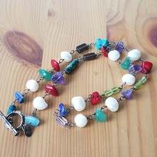 Silpada Multi Stone 925 Silver Necklace Retired Rare SOLD OUT