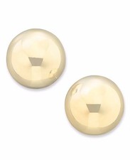 14kt Yellow Gold 8MM Ball Round Studs Stud Earrings