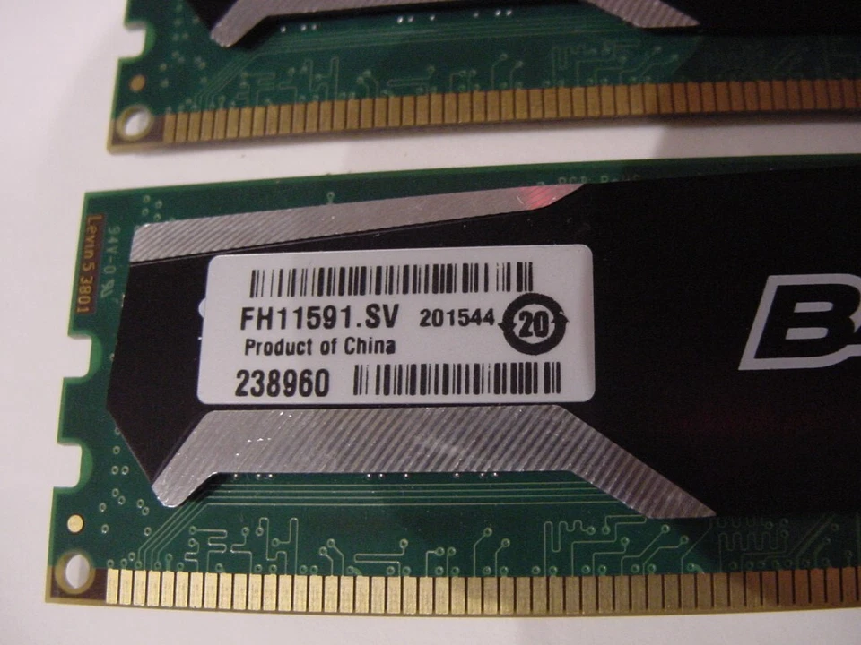 COMPUTER MEMORY - BALLISTIX 1600MHz 1.5V BLS4G3D1609DS1S00.16FER2 2x4GB? - Image 2 of 4
