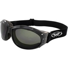 Eliminator Motorcycle Goggles Smoke Shatterproof Anti-Fog Lens by Global Vision