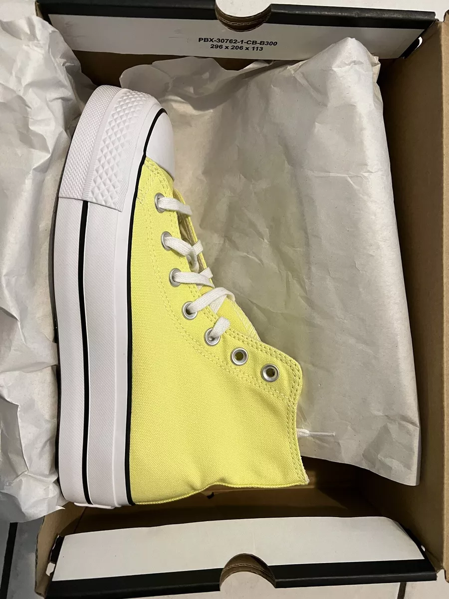 Converse top platform jaune