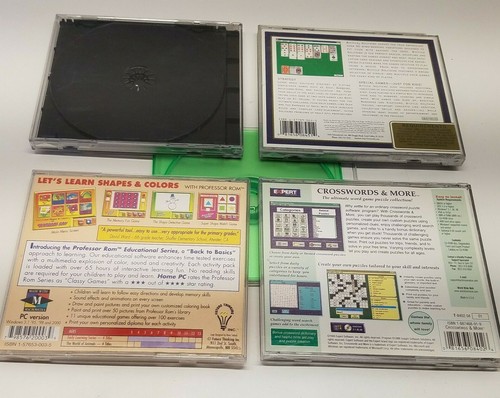 5 VTG PC Games CDs Lot 90s/2000s Crossword, Vegas Jackpot, Solitaire, Hunting + - Picture 2 of 12