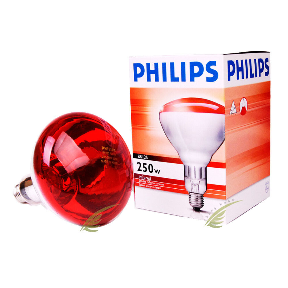 Philips Infrared Industrial Heat Bulb BR125 250W Lamp Red Light Medical | eBay