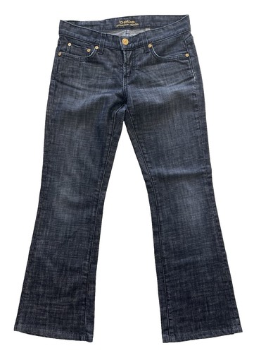 Jeans Bebe Femme Taille 28 Coupe Wide-leg - Denim Délavé, Occasion Très Bon état
