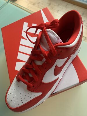 Nike Dunk Low University Red And White Gr. 44 UK 9