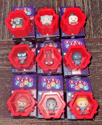 new MARVEL heroes NANO PODS - 9 choices of figures - venom spiderman dr strange