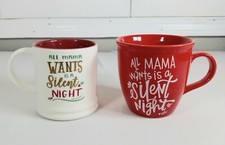 Lot Of 2 All Mama Wants is A Silent Night Red...