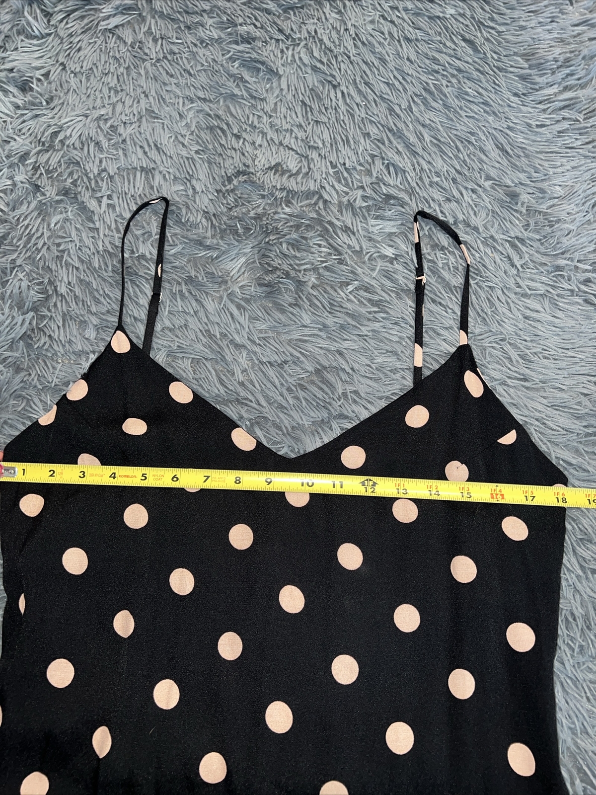 Womens Reformation Crimini Slip Dress Size Black Pink Polka Dot