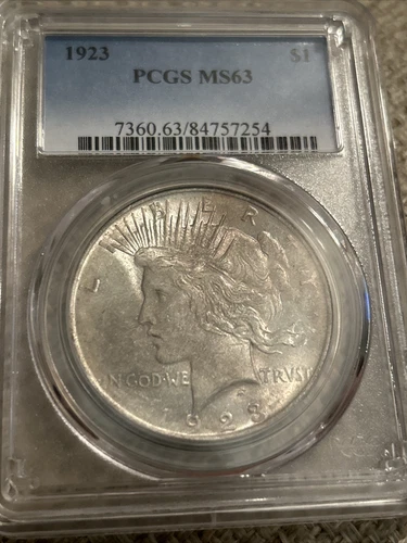 1923 P PCGS MS63 | Silver Peace Dollar - $1 US Coin Beautiful Toning 🔥🔥