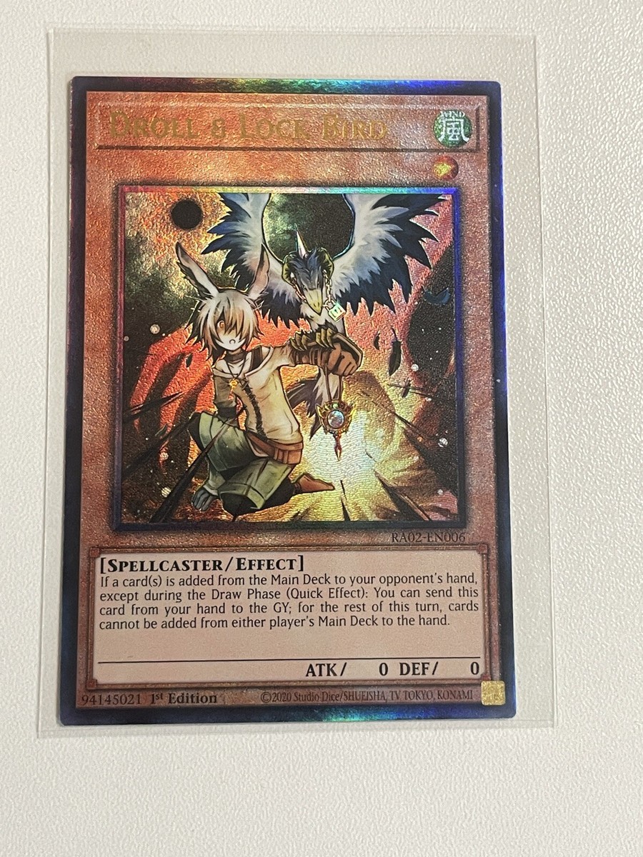 遊戯王 RA02-EN006 ドロール＆ロックバード Droll &amp; Lock Bird (英語版 1st Edition 25th クォーターセンチュリーシークレットレア) 25th Anniversary Rarity Collection II Amazon.com: Droll & Lock Bird (Alternate Art) (PCR) - RA02